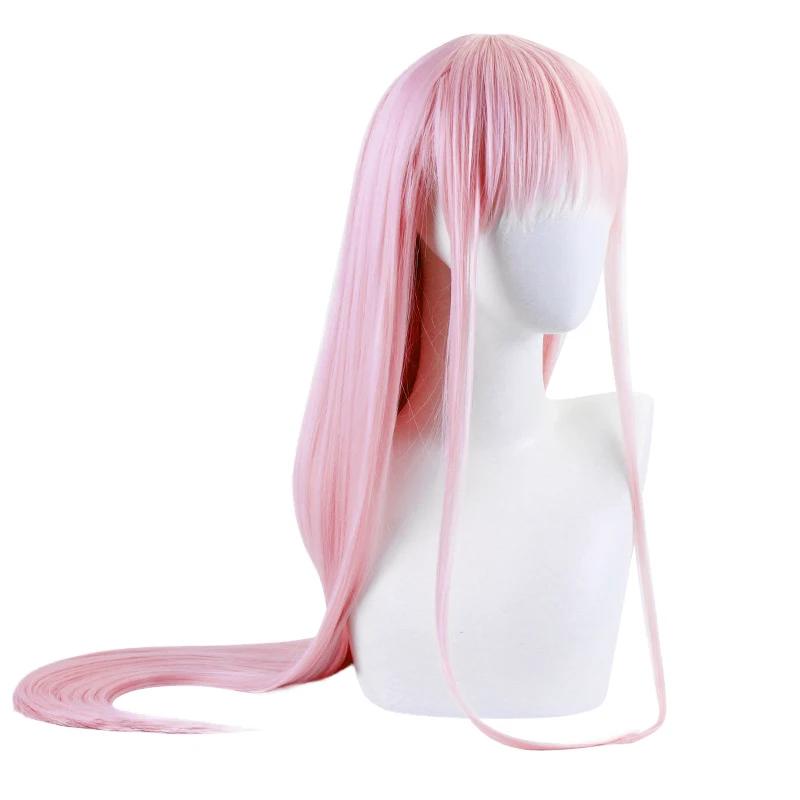Fun and Beauty Hair Animation Darling In Otherwise Two Long Wigs Role Playing Pink Cos Wig