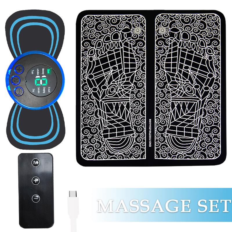 

Электрический EMS массажер для ног, подушка, набор для массажа шеи, облегчение боли, расслабление ног, массажный коврик для акупунктурных точек, стимуляция, ударный массажер для спины и шеи