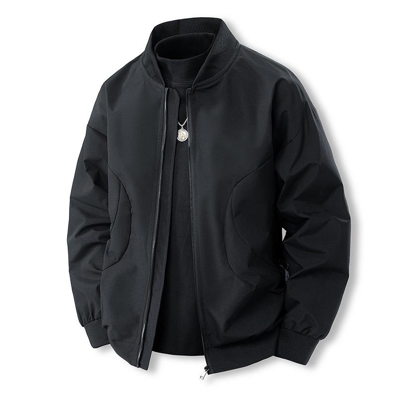 Herren Freizeit Arbeitsjacke Locker Geschnitten Mit Kapuze Flieger Bomberjacke