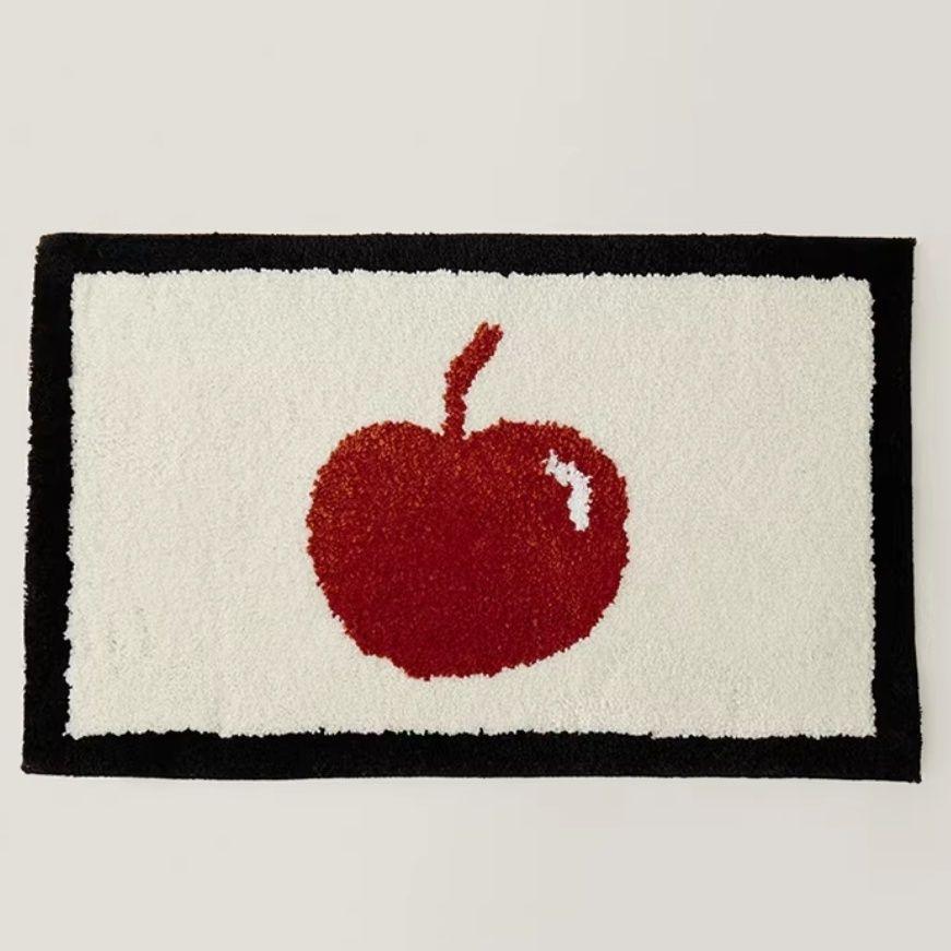 

VIKAMA cartoon an apple floor mat waterproof stain-resistant entrance sofa living room bedroom home decoration carpet 40X60CM(1.3X2FT