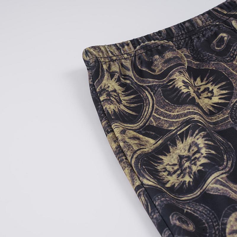 Vintage Europäischer & Amerikanischer Kreisdruck Retro Schlankmachender Rock