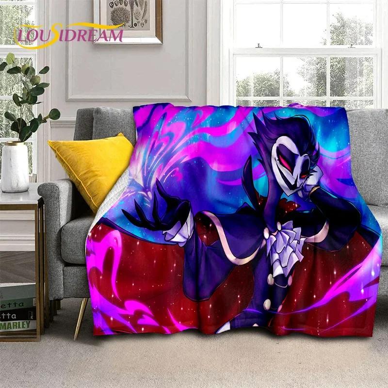 3D H-Helluva Boss Blitzo H-Hazbin Hotel Cartoon Blanket,Soft Throw Blanket for Home Bedroom Bed Sofa Picnic Office Cover Blanket