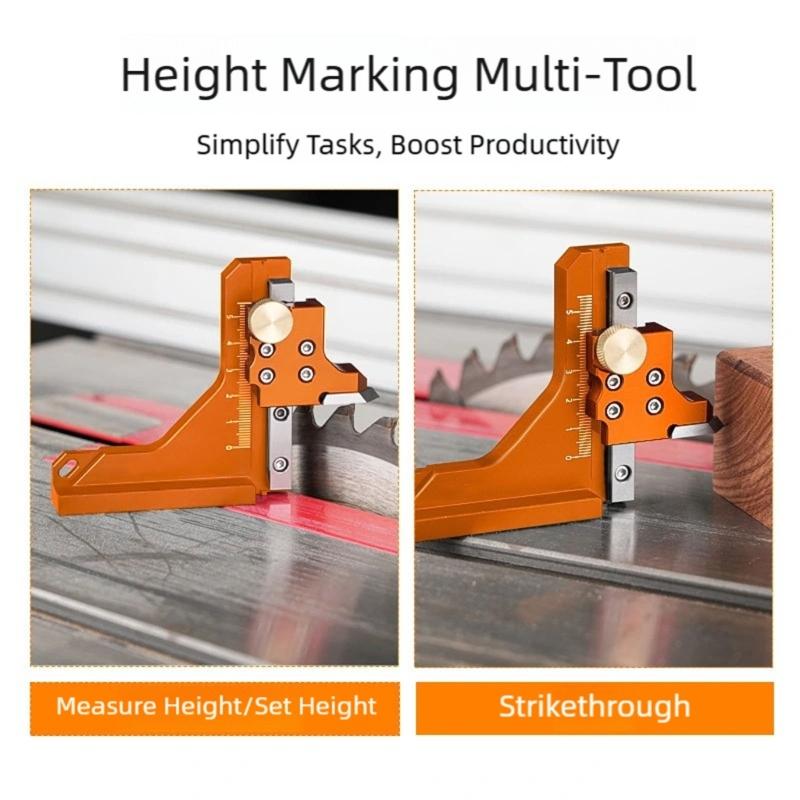 High Accuracy Aluminum Scribing Height Gauges Easy to Use for Accurate Measurement in Woodworking & Industrial Tasks