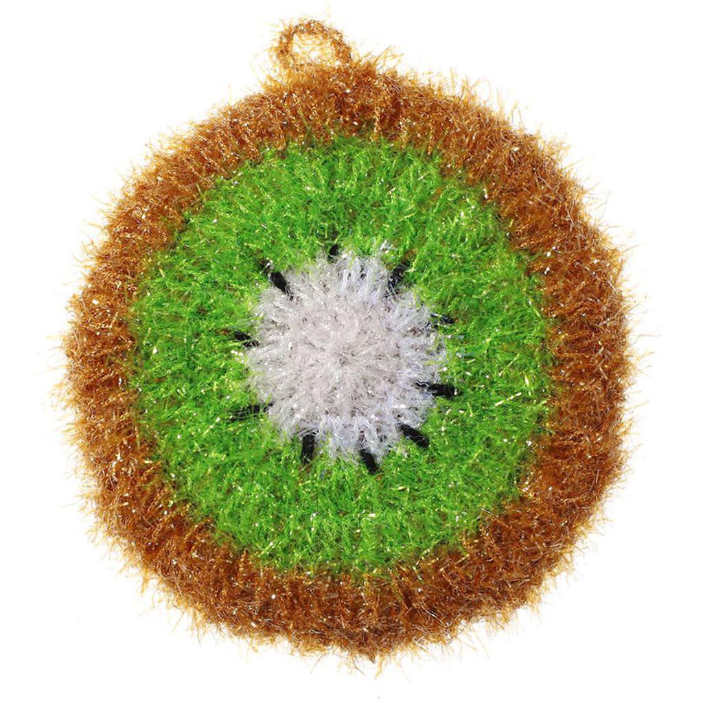 Kitchen Dishwashing Cleaning Cloth Fruit Shape Dish Scrubber Non Scratch Kitchen Dish Scrubber for Cleaning Bathroom Floors New