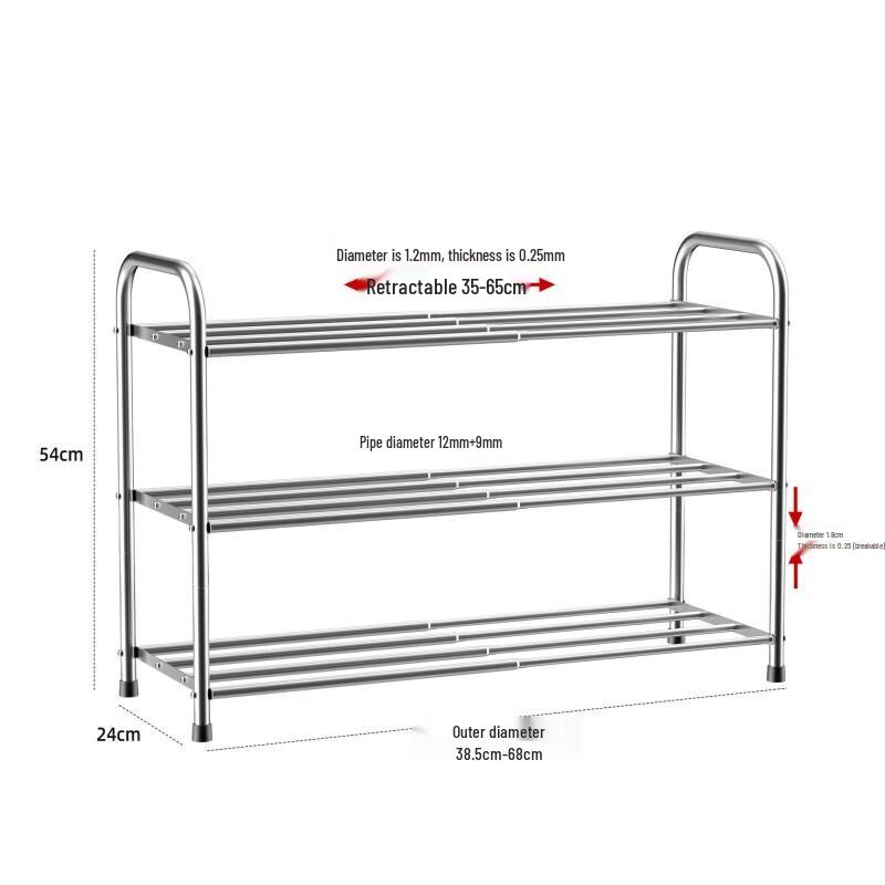 Simple Stainless Steel Shoe Rack