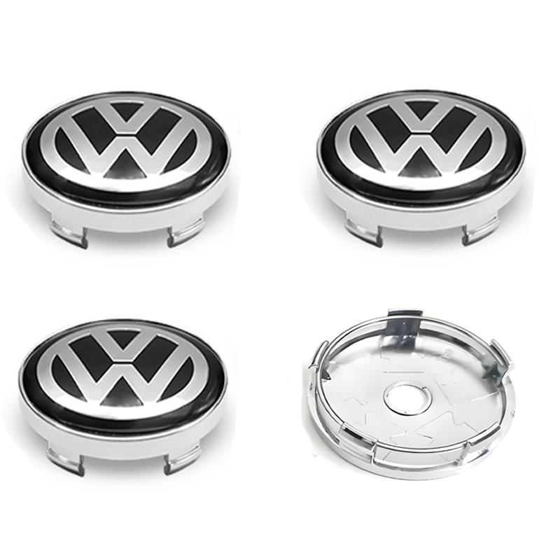 

For VW VOLKSWAGEN New 4Pcs VW Hub Caps 56mm 60mm Car Wheel Center Wheel Caps Stickers For Volkswagen R Golf 4 Motion GTI Polo To