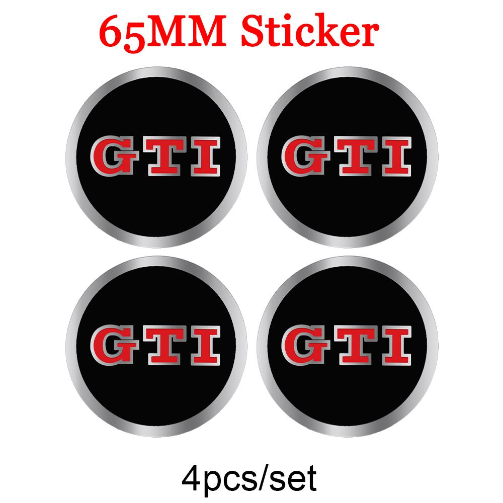 

2025 Hot 4Pcs Aluminum Metal Emblem Car Wheel Center Hub Caps Sticker Badge For Volkswagen VW R GTI Golf 5 7 Caddy Passat b6 Tig