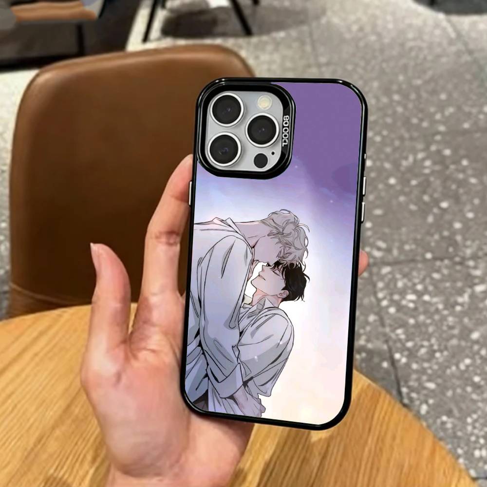 BL Manhwa R-roses And Champagne Phone Case For iPhone17,16,15,14,13,12,11 Plus,Pro Max Colored Silver Plated Inside Cover