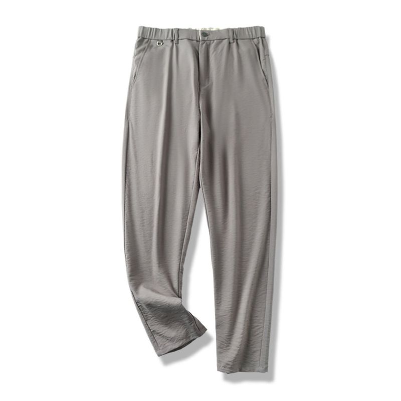 Elastic Ice Silk Draped Pants Men's Summer Thin 2024 New Arrival Straight Men's Pants Export Export Business Casual Pants