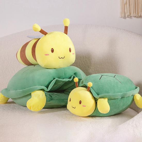 2-in-1 Plush Toy Detachable Cartoon Turtle Shell Plushie Soft Stuffed Animal Pillow Creative Birthday