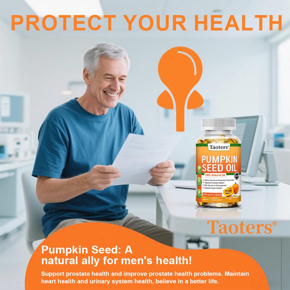 Taoters Pumpkin Seed Oil Capsules Protect Digestive System 120 Capsules