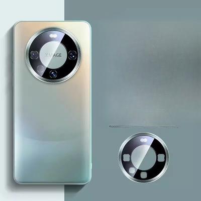 Custodia per Telefono Adatta per Huawei Mate60Pro, Vetro Opaco, Custodia Protettiva Mate50, Pellicola Lente con Anello Metallico Anti-caduta