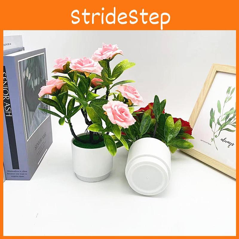 Flower Plastic Rose Fake Potted Plant Bonsai For Tabletop Decor And Event Use
