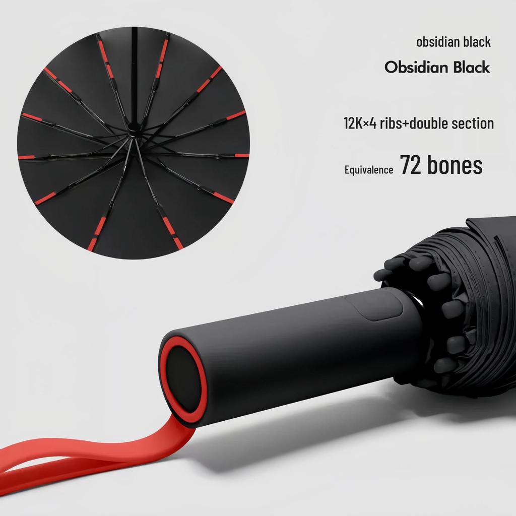 72-Rib Automatic Windproof UV Protection Umbrella: Extra Large, Foldable, Rain or Shine