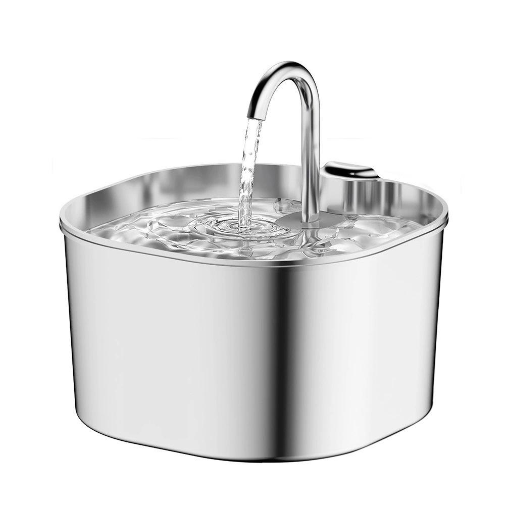 2.2L Stainless Steel Smart Pet Water Fountain - Automatic Circulating Water Feeder for Cats and Dogs