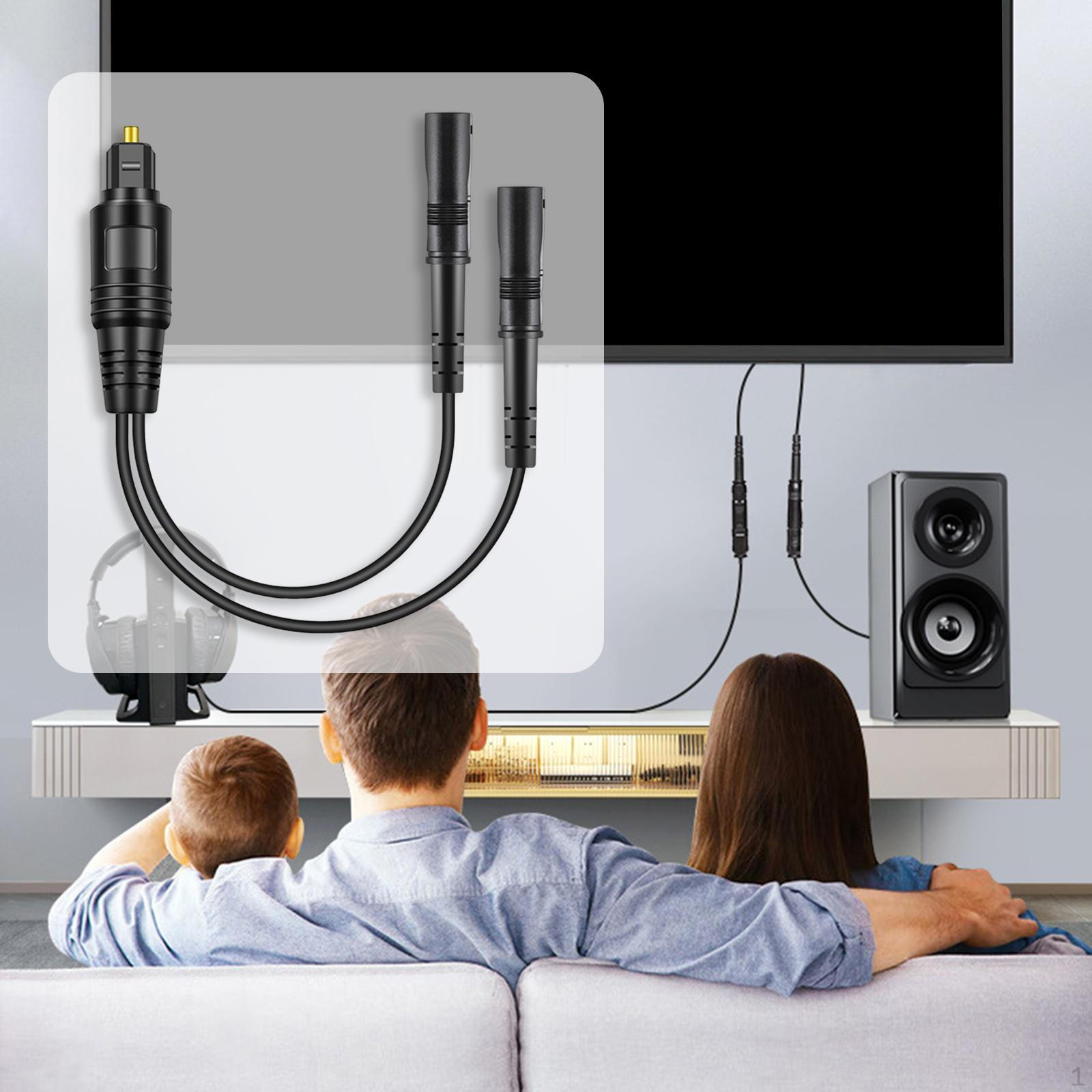 

Digital Audio Splitter Power Cable Extension for Speakers Portable Stable Transmission Universal PVC