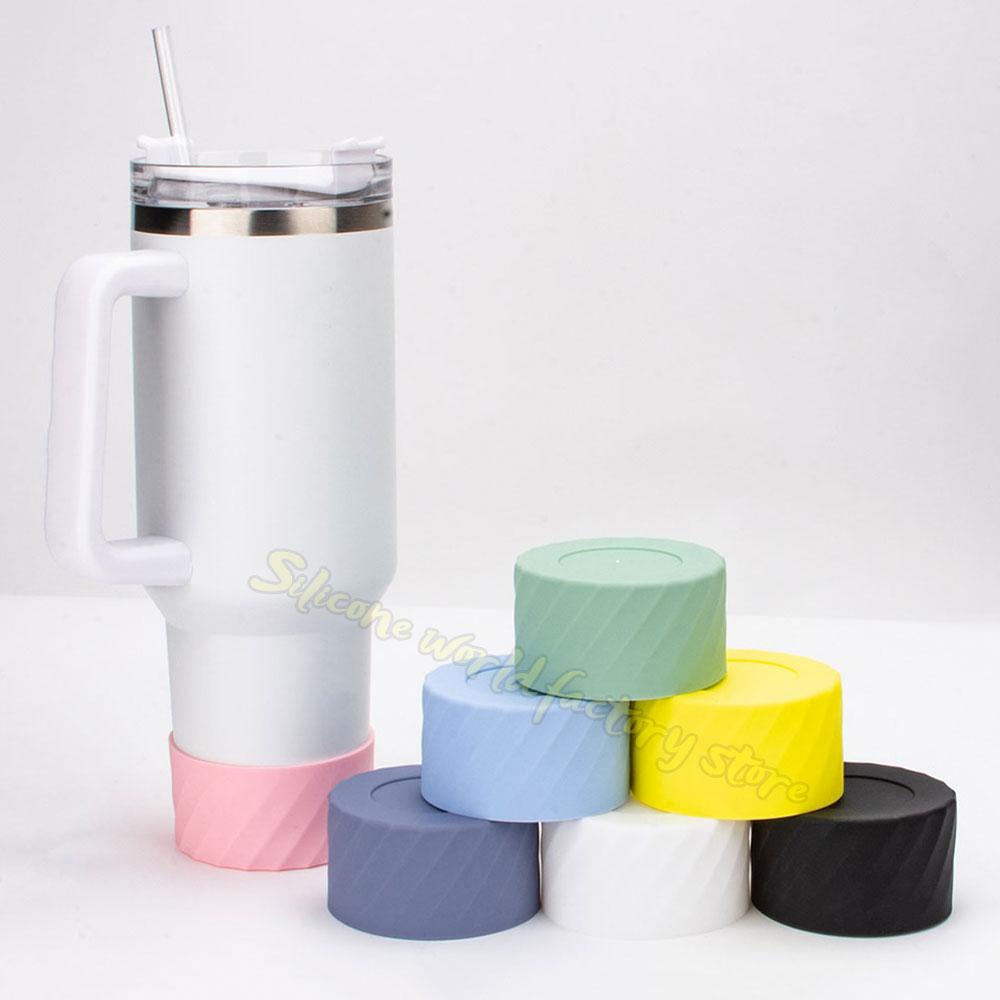 SW 40oz/30oz Silicone Cup Bottom Cover for Stanley Adventure Quencher Tumbler for IceFlow Flip Straw Water Bottle Sleeve 7.5/7CM Cup Holders 5