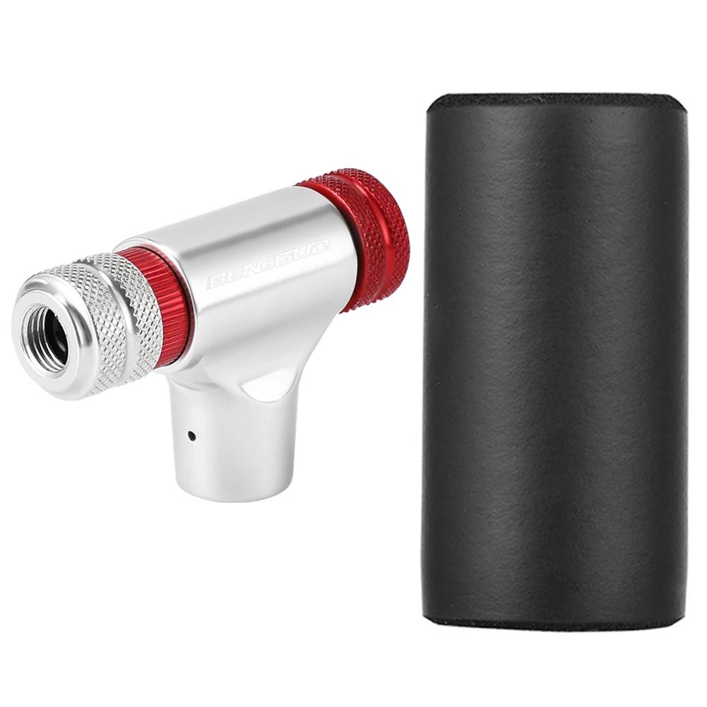 CO2 Bicycle Tire Inflator CO2 Bicycle Pump Schrader & Presta CO2 Pumps Inflator Head Mini Bike CO2 Injector Cycling Accessories