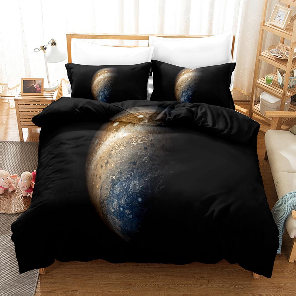 3D Digital, Planet, Space, Earth, Bedding Four-Piece Three-Piece Set Of Sheets