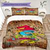 1PC Musical Elements Bedding Quilt Set Quilt Cover Pillowcase Home Decoration Birthday Gift (1 * Duvet Cover + 2 * Pillowcase, Without core)A18