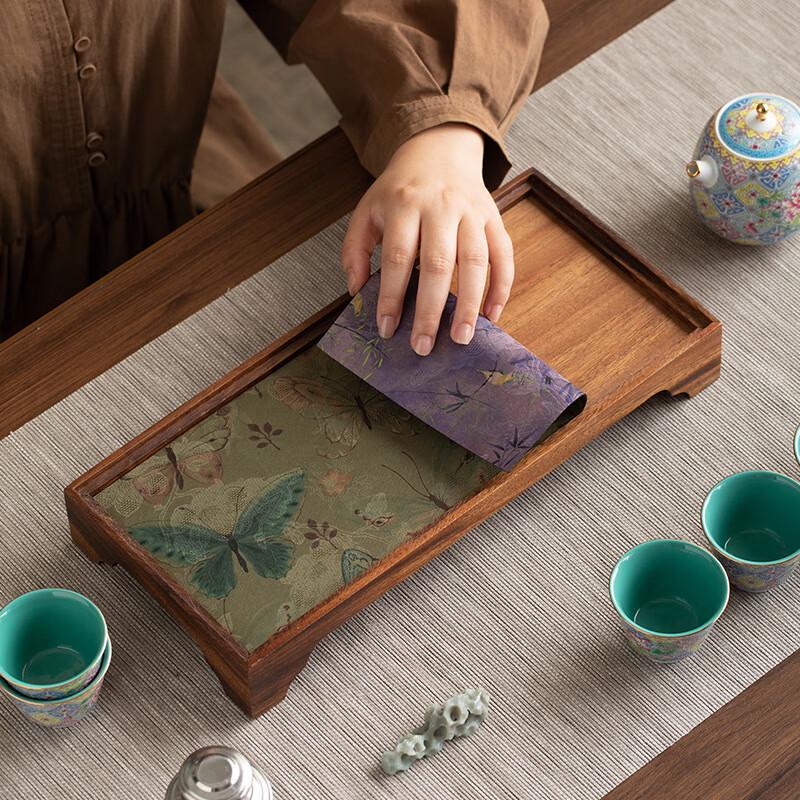 Einfache rechteckige Walnuss-Trockenteeschale