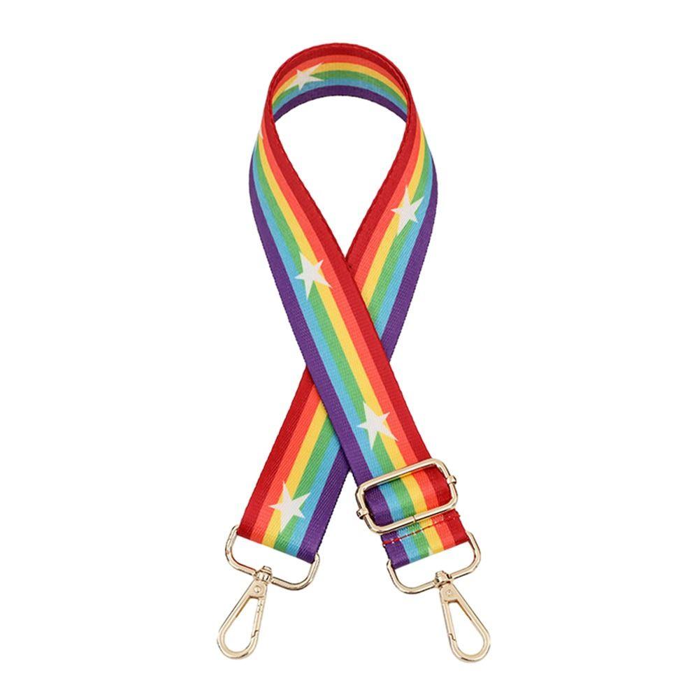 Nuova Tracolla Sostitutiva Donna Ragazza Strisce Arcobaleno Lunghezza Tracolla Regolabile Staccabile Borsa a Tracolla Accessori