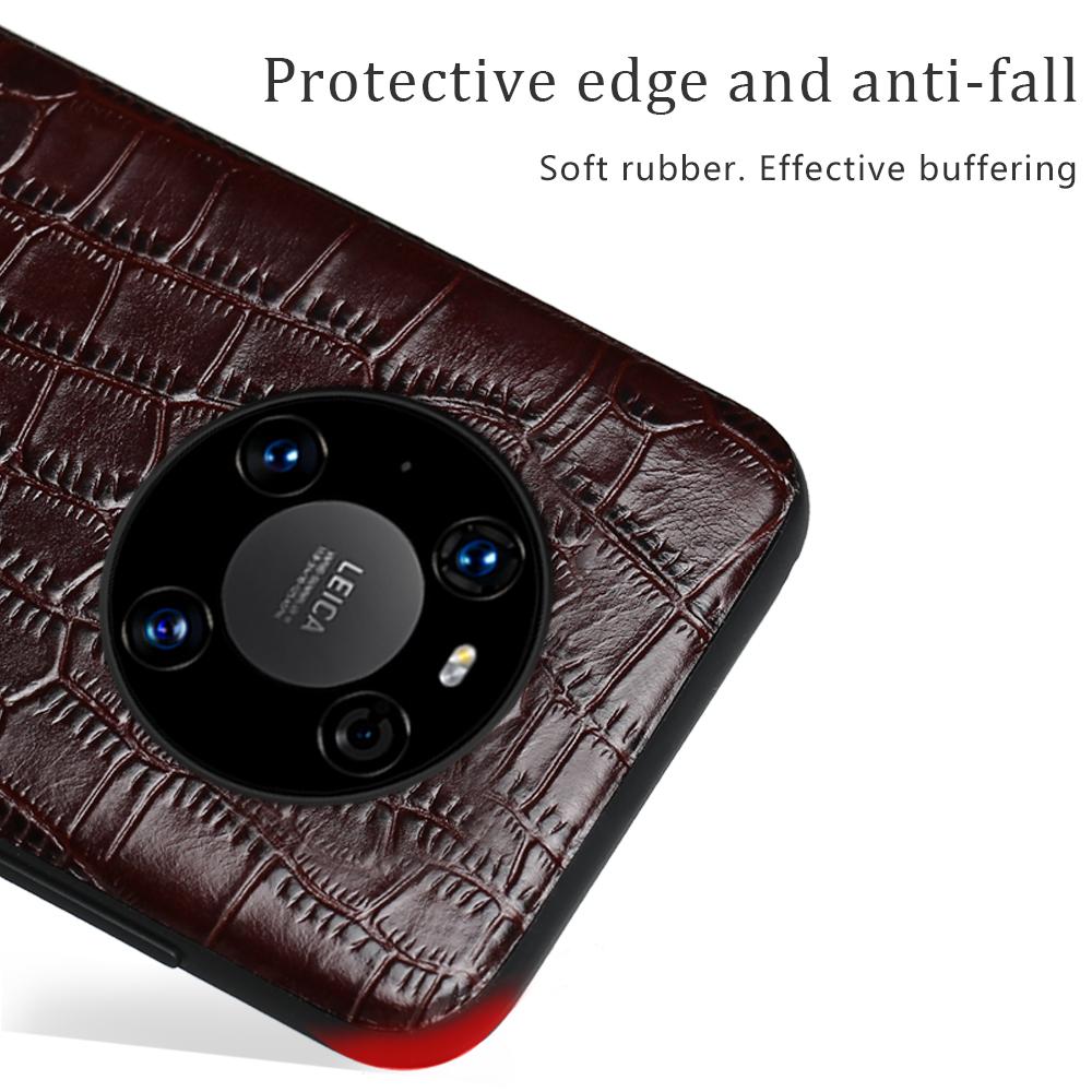 Original Cowhide Leather Phone Case for Huawei Mate 60 60Pro 60RS 50Pro 40Pro 40RS Full Protection Luxury Back Cover
