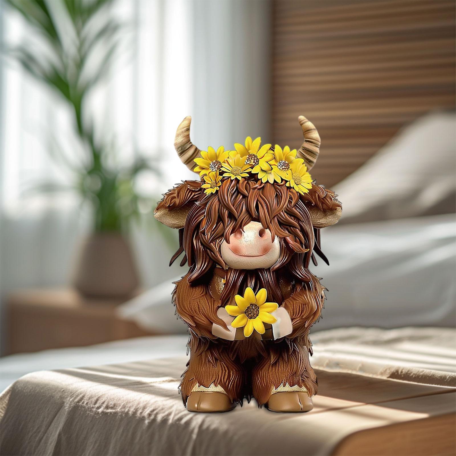 

Статуя на Хэллоуин Украшения для прихожей Изделия ручной работы Офисные художественные изделия Шкаф для дома Центральные украшения для стола Камин Спальня Фигурка коровы Гнома темно-коричневого