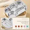304 Stainless Steel Insulated Bento Lunch Box with Built-in Soup Bowl and Five Compartments