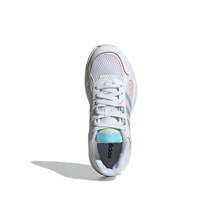 Adidas Neo Crazychaos Shadow Mesh Leather Retro Versatile Casual Non-Slip Low-Top Dad Shoes Women Sneakers White Blue Pink FZ1287