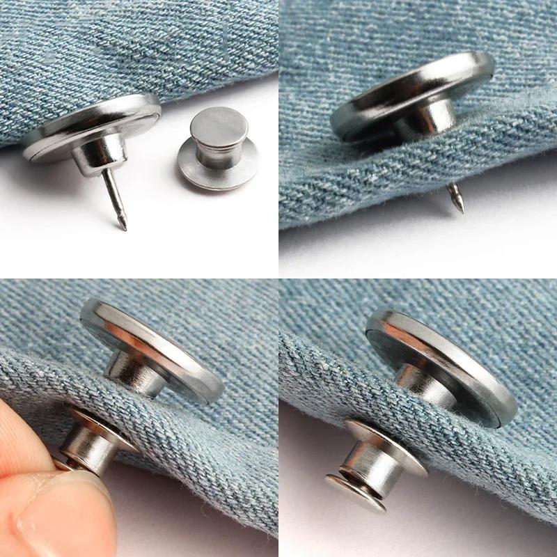 Detachable Stretch Button Jeans Clip Snap Button Perfect Fit Instant Universal Buckle Waist Replacement No Sew Needed Button
