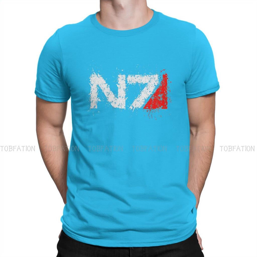 Retro TShirt For Men Mass Effect ME1 Game Clothing Fashion T Shirt 100 Cotton Print Loose Creative Gift