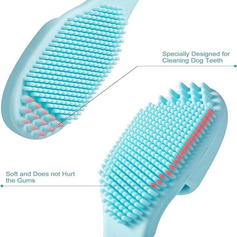 Pet Oral Cleaning Silicone Finger Toothbrush for Dogs and Cats