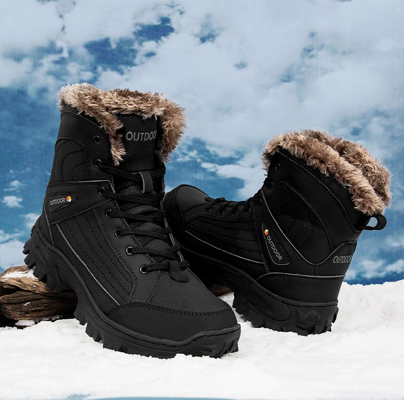 Plus Size 40-48 Winter Men Boots Russian Style Ankle Boots for Men Snow Boots Waterproof Winter Boots