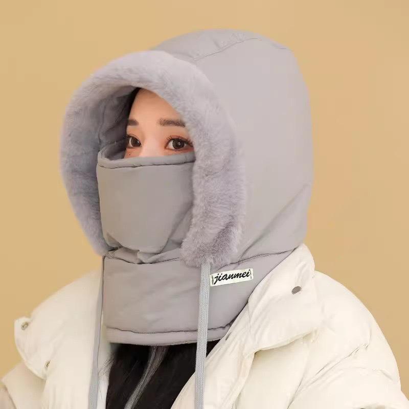 Unisex Winter Windproof Cotton Hat for Outdoor Cycling & Skiing: Cold-Proof, Velvet-Lined, Thick