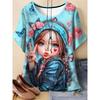 3D Printed Fashion Women's T-shirt Summer Breathable Casual Versatile