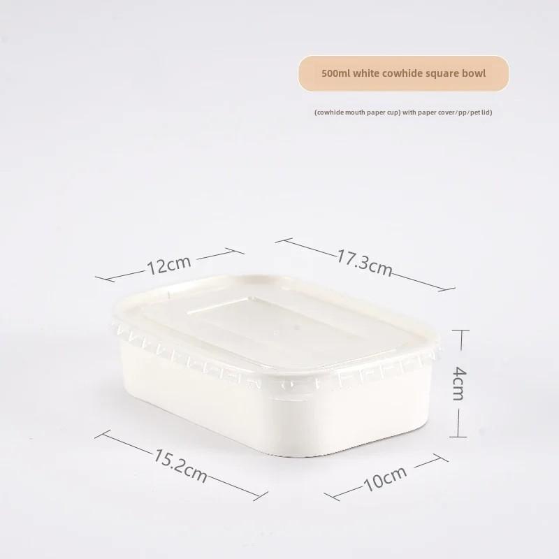 

25 шт. одноразовых ланч-боксов из крафт-бумаги пищевого класса, прямоугольных, бумажных, для еды на вынос, Bento-коробок, легких, для салата, ланч-боксов