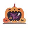 Halloween Home Festive Decor Wooden Table Sign, Cute Pumpkin Boo Ghost Solid Wood Sign Tabletop Centerpiece for Indoor Mantel Fireplace Smooth Holiday