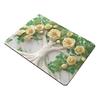 3D Floral Placemat Diatomaceous Earth Absorbent Flower Placemat Non-slip Decorative Heat Insulation Mat for Dining Table Home Decor