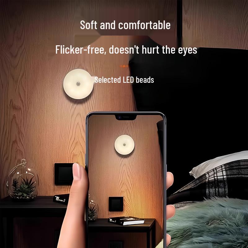 Adjustable LED Night Light with Magnetic Charging for Bedroom, Toilet, Staircase, and Desk - Eye Protection & Energy Saving