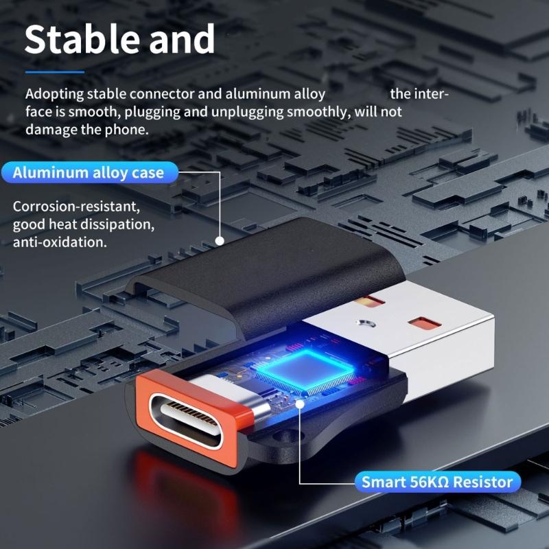 USB3.0 male To Type C Female Adapter Converter With Detachable Lanyard 10Gbps Highly speed Data Transfer Quick Charge3.0