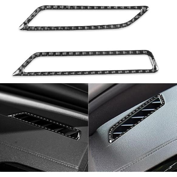 

Compatible with VW Volkswagen Jetta Mk 2019 2020 2021 2022 2023 Car Interior Trim Gear Shift Panel Cover Trim Sticker Real Carbon Fiber Accessories Dash Side Vent
