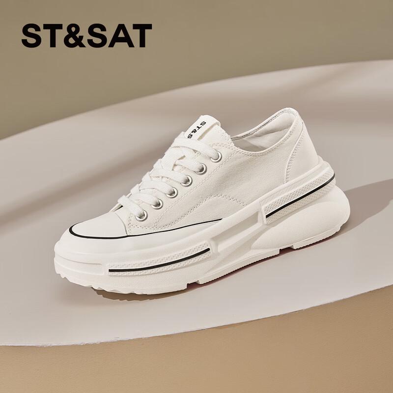 Women s Thick-Soled Canvas Platform Sneakers 38