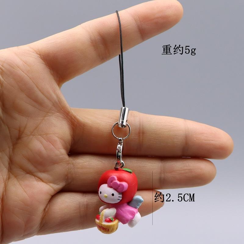 kawaii Hello Kitty Toy Pendant Cute Cat Phone Case Decorative Necklace Pendant Kawaii Women Accessories Festival Gifts