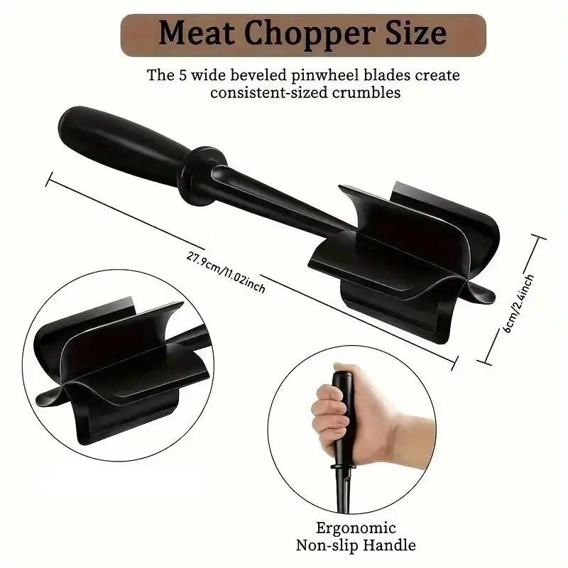 1pc Meat Chopper Kitchen Mince Masher For Meat Ground Beef Turkey Hamburger Chopper Utensil Multifunctional Smash Hand Tools