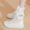 Fashion Cotton With Laces Plain Chunky Woman Shoes Lace-up Sneakers Large Size Warm On Offer Chic and Elegant Goth Snow Boots for Women