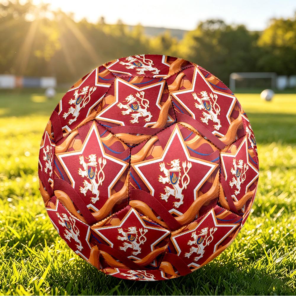 Czech Republi Football Printed Size 5 Soccer Ball Wear Resistant Standard Adult Training Football Fan Gift for Indoor Outdoor Match Sports