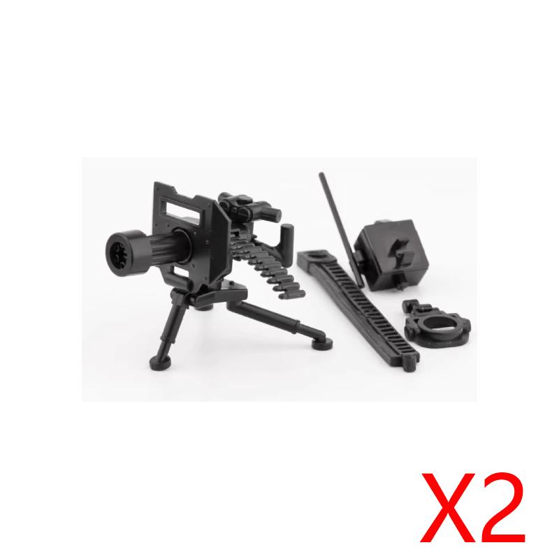 Army WWII Soldier Figure Armaments Brick Playset Gatling M2 Heavy Machine Aviation Gun NSV Bullet Chain Mortar ZB53 Toys Playsetss T12