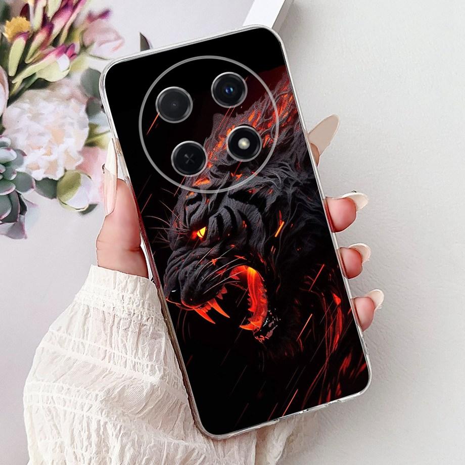 For Huawei Nova 13i 12i Case Cute Animal Tiger Lion Dragon Cartoon Phone Cover On Nova13i Nova12i Soft Silicone Clear Coques