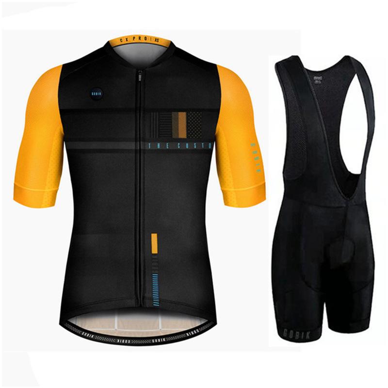 Men's Short-sleeved Overalls Shorts Cycling Suit Sweat-absorbing and Quick-drying